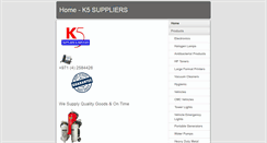 Desktop Screenshot of k5suppliers.com